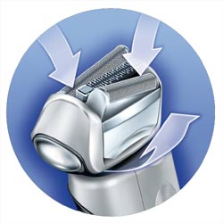 Plovouc� li�ty a v�kyvn� hlava holic�ho strojku Braun